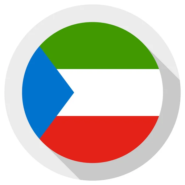 Σημαία Της Ισημερινής Γουινέας Στρογγυλό Σχήμα Εικονίδιο Λευκό Φόντο Διανυσματική — Διανυσματικό Αρχείο