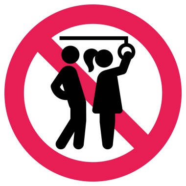 Prohibition Sign public transport, No Sexual Abuse or Harrashment, vector illustration EPS10 clipart