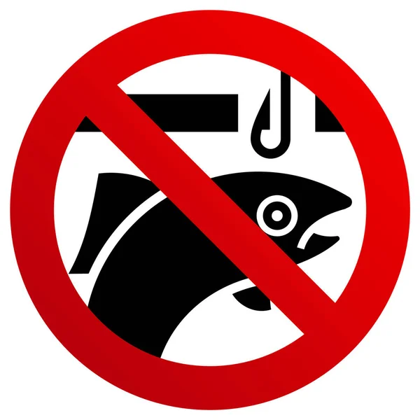 Fishing Forbidden Sign Modern Sticker Vector Illustration Stock Vector by  ©ecelop 405554708