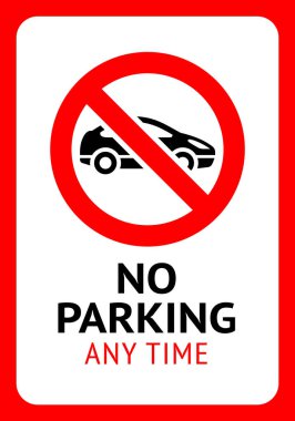 Otopark yok, modern çıkartma yazdırmaya hazır