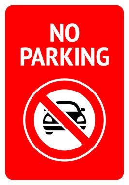 Otopark yok, modern çıkartma yazdırmaya hazır