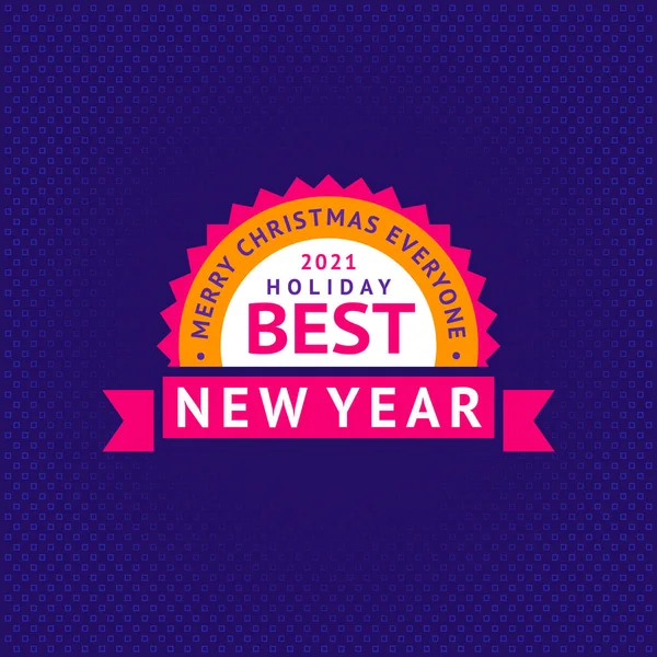 Merry Christmas Happy New Year 스티커 Vector Illustration 10Eps — 스톡 벡터