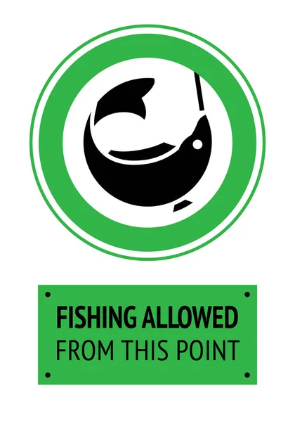 Étiquette Pêche autorisée — Image vectorielle