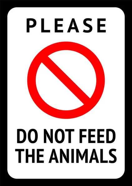 Feed Animals Modern Forbidding Sticker Vector Illustration 10Eps — Stock Vector