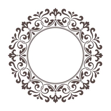 Tasarım şablonunun dekoratif yuvarlak çerçeve.