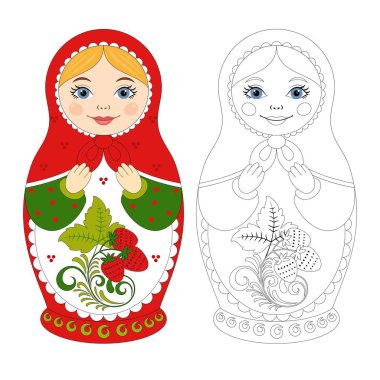 Rusça matryoshka bebek.