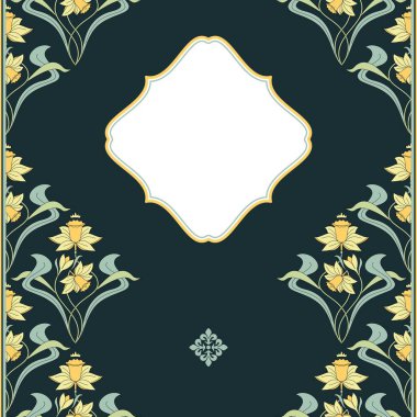 Düğün davetiyesi veya antika arka plan kartı