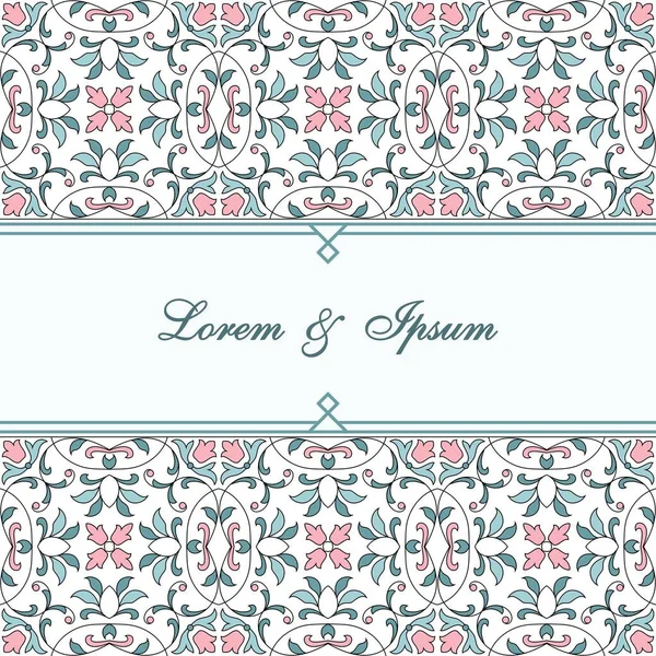 Floral pattern for invitation or greeting card Royalty Free Stock Vectors