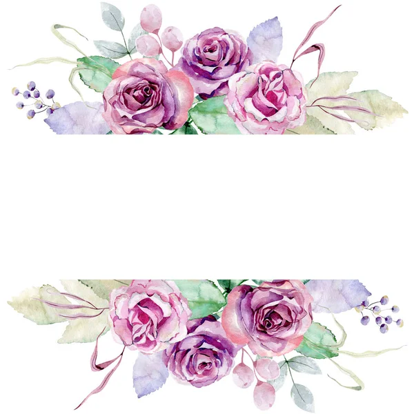 Akvarel kytice růží — Stock fotografie