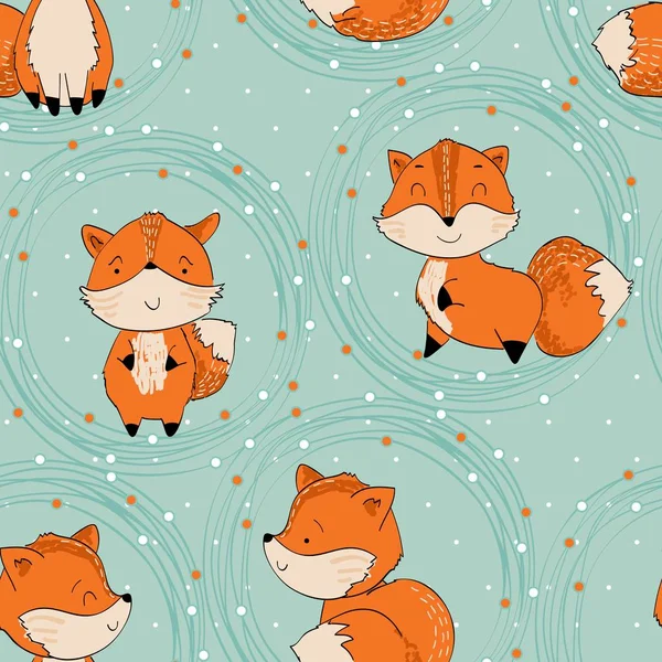 Aranyos rajzfilm fox — Stock Vector