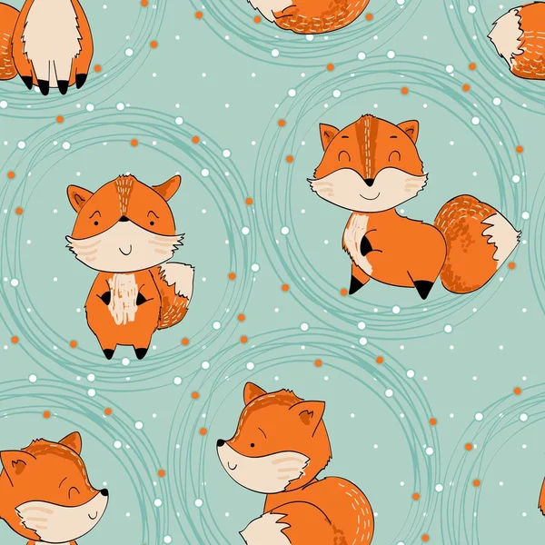 Cute cartoon fox — Stockvector