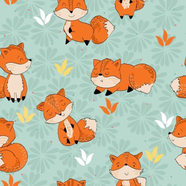 sevimli çizgi tilki