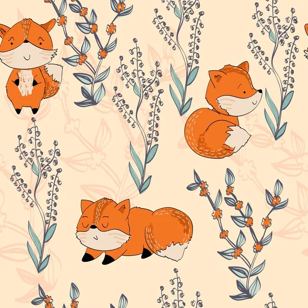 Cute cartoon fox — Stockvector