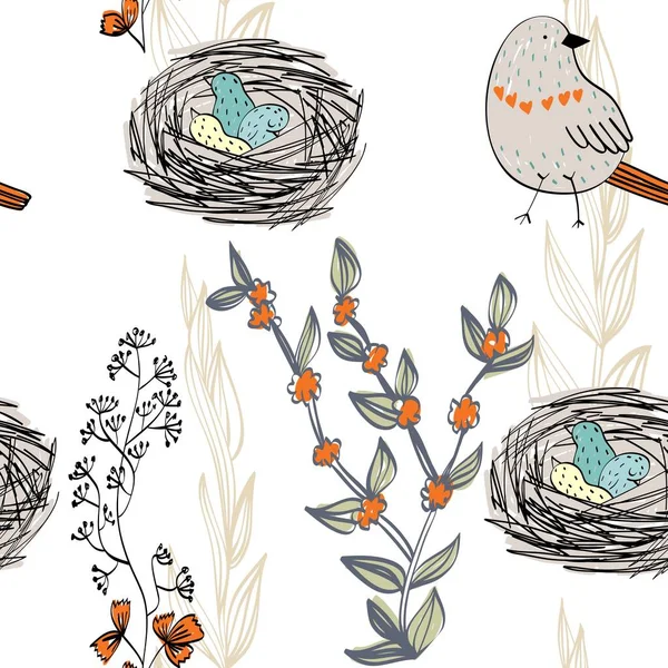 ベクトルの鳥の巣 — ストックベクタ