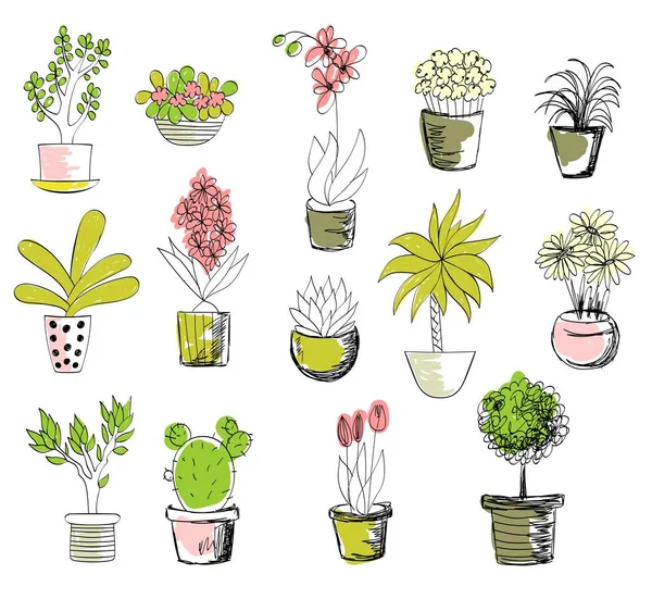 Conjunto de plantas — Archivo Imágenes Vectoriales