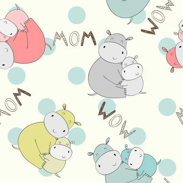 Mamá y bebé — Vector de stock