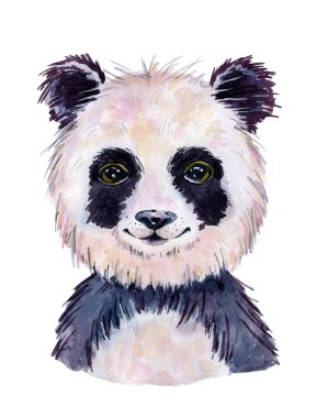 Panda suluboya resim