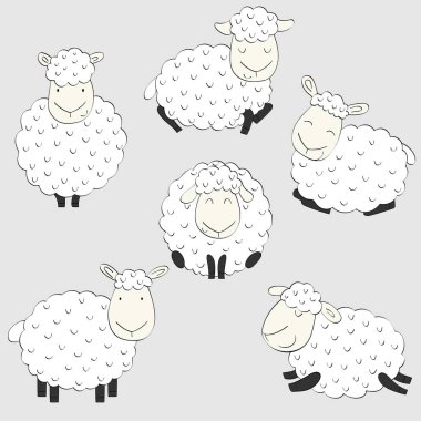 Vektör karikatür domuzlar.