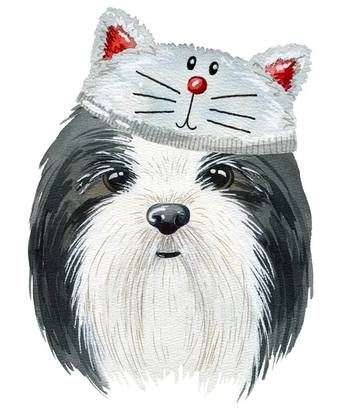 Hund akvarell illustration — Stockfoto