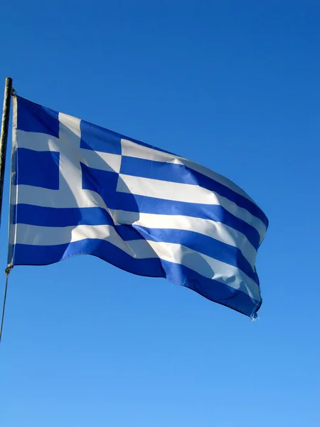 Grecia bandera —  Fotos de Stock