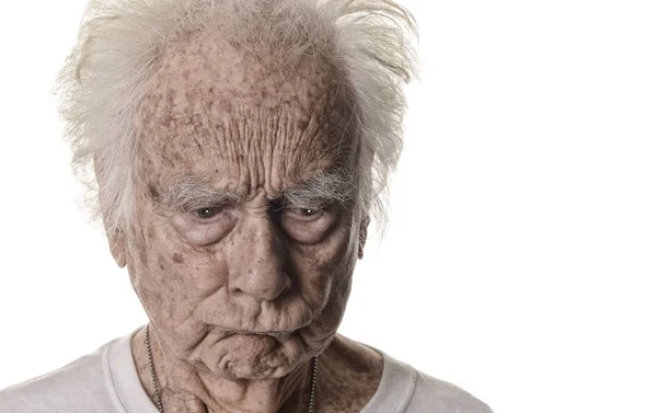 Velmi Legrační Starší Muž Který Dělá Obličeje — Stock fotografie