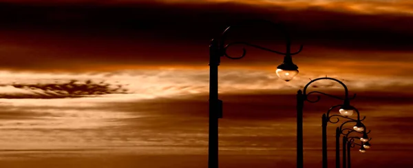 Прекрасне Зображення Шторму Над Пірсом Санта Моніці — стокове фото