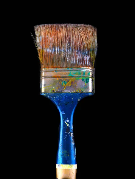 Joli Isolé Sur Black Artiste Paint Brush — Photo