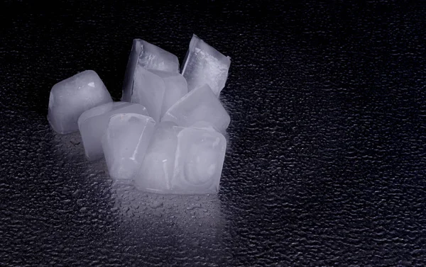 very Nice group of fresh Ice cubes on stainless steel