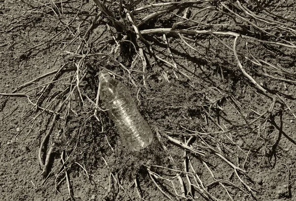 Droogte en vuilnis op de planeet — Stockfoto