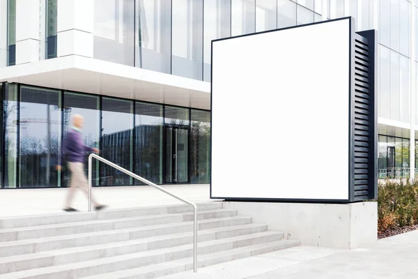 Outdoor Billboard Mockup White Copy Space Add Company Names Logos — Stock Photo, Image