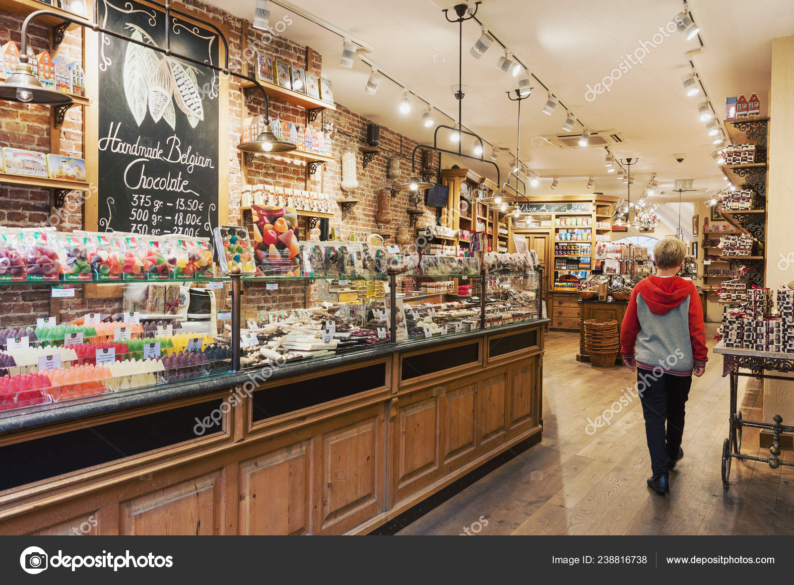 Bruges Belgium August 2018 Traditional Cozy Belgian Chocolate Store Interior  – Stock Editorial Photo © Cebas1 #238816738