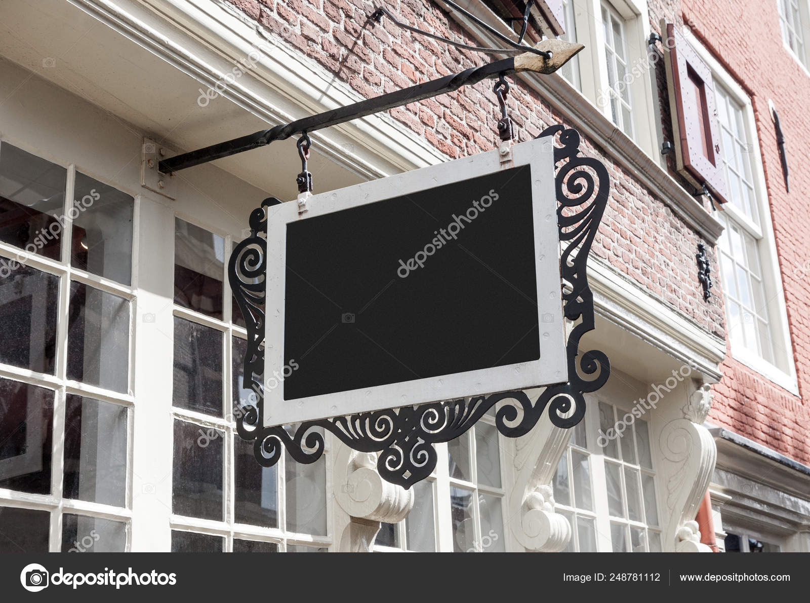 Download Blank Hanging Vintage Wall Signage Mockup Stock Photo Image By C Cebas1 248781112