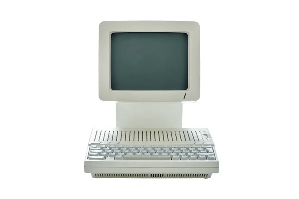 Vintage Retro Computador Desktop Clássico Dos Anos Oitenta Com Monitor — Fotografia de Stock