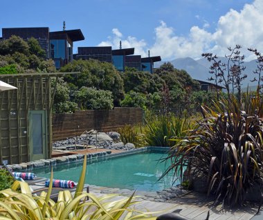 Hapuku Lodge and ağaç evleri, Kaikoura, Yeni Zelanda lüks konaklama
