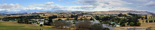 Waikari Township & údolí Panorama, Nový Zéland — Stock fotografie
