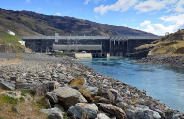 Clyde Hidroelektrik Barajı Klutaha Nehri üzerinde, Otago, Yeni Zelanda
