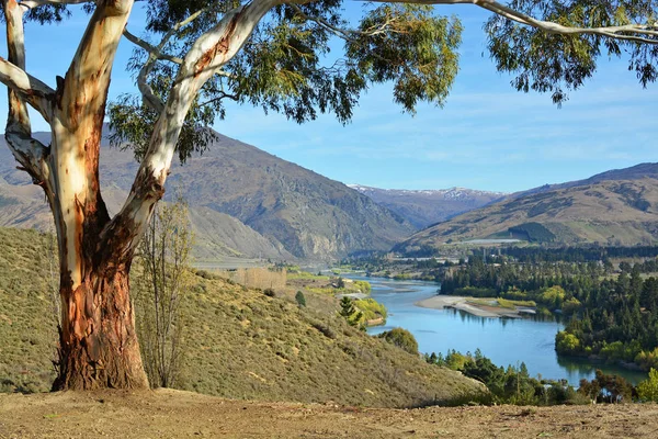 Widok na wąwóz kawarau z Bannockburn, Central Otago, Nowa Zelandia — Zdjęcie stockowe