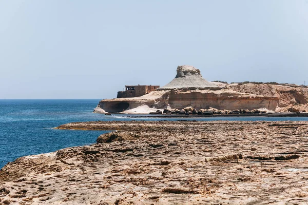 Salinas Qbajjar Gozo Malta Mediterranean Sea Background — Stock Photo, Image