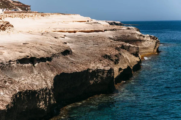 Salinas Qbajjar Gozo Malta Mediterranean Sea Background — Stock Photo, Image