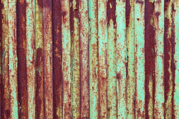 Green Rusted Metal Door Peeling Paint — Stock Photo, Image