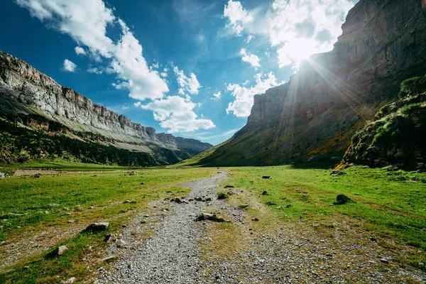 Uitzicht Het Circo Soaso Nationaal Park Ordesa Aragon Pyreneeën Spanje — Stockfoto