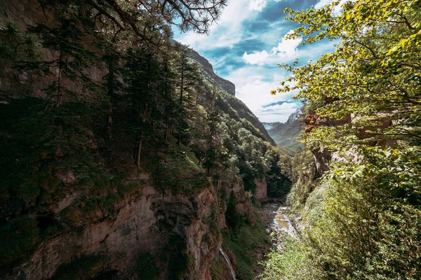 Uitzicht Het Circo Soaso Nationaal Park Ordesa Aragon Pyreneeën Spanje — Stockfoto