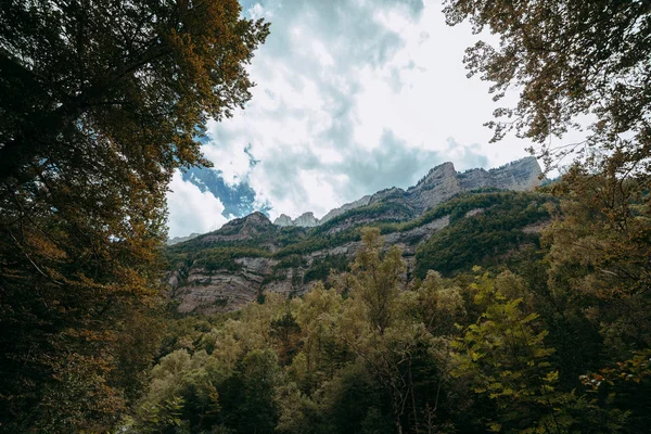 Vista Pelay Faja Parque Nacional Ordesa Aragón Pirineos Montañas España — Foto de Stock