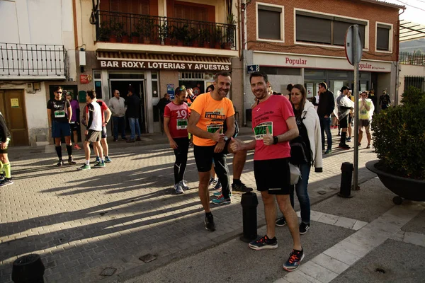 Março 2019 Madri Espanha Corredores Maratona Vias Verdes Caminho Perales — Fotografia de Stock