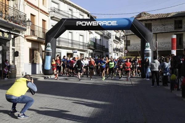Березня 2019 Мадрид Іспанія Бігунів Марафону Vias Вердес Своєму Шляху — стокове фото
