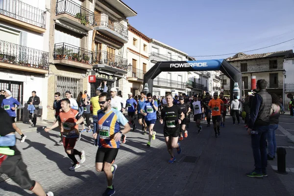 Mars 2019 Madrid Spanien Löpare Maraton Vias Verdes Sin Väg — Stockfoto