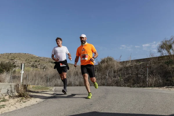 Marzo 2019 Madrid Spagna Corridore Della Maratona Vias Verdes Viaggio — Foto Stock