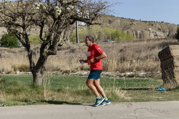 Marzo 2019 Madrid Spagna Corridore Della Maratona Vias Verdes Viaggio — Foto Stock