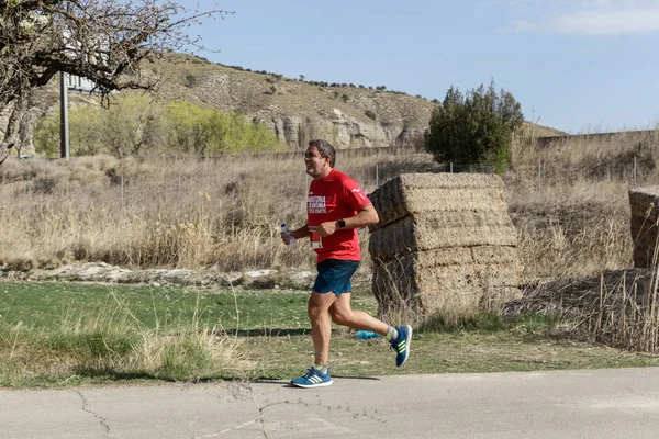 Marzo 2019 Madrid Spagna Corridore Della Maratona Vias Verdes Viaggio — Foto Stock