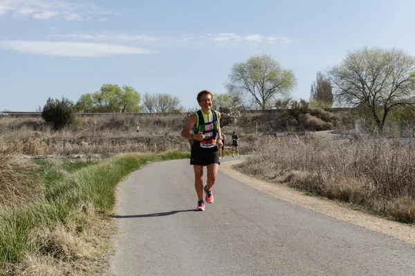 Maart 2019 Madrid Spanje Runner Van Marathon Van Vias Verdes — Stockfoto